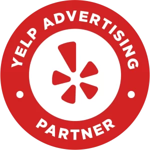 Yelp Advertising Partner Logo in red