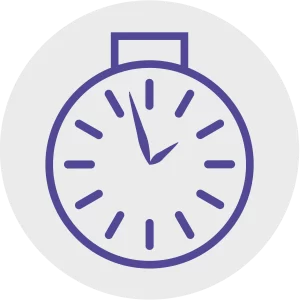 graphic of a clock to indicate fast results from PPC ads